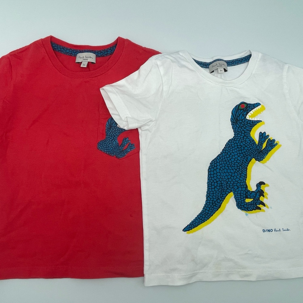 Paul Smith Junior Two Tshirts Red White 2A 2-3year old